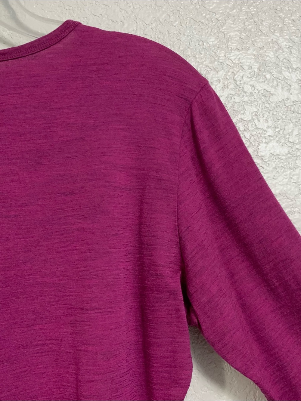 Segments Tee Top Womens M Merino Wool Base Layer Print Long Sleeve Crew Magenta - Picture 11 of 16